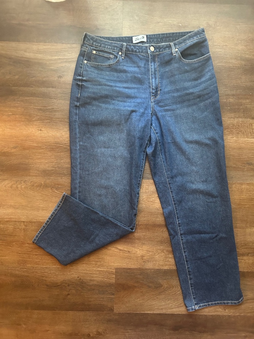 Seven7 Loose Straight Dark Wash Jeans Women's Size 14